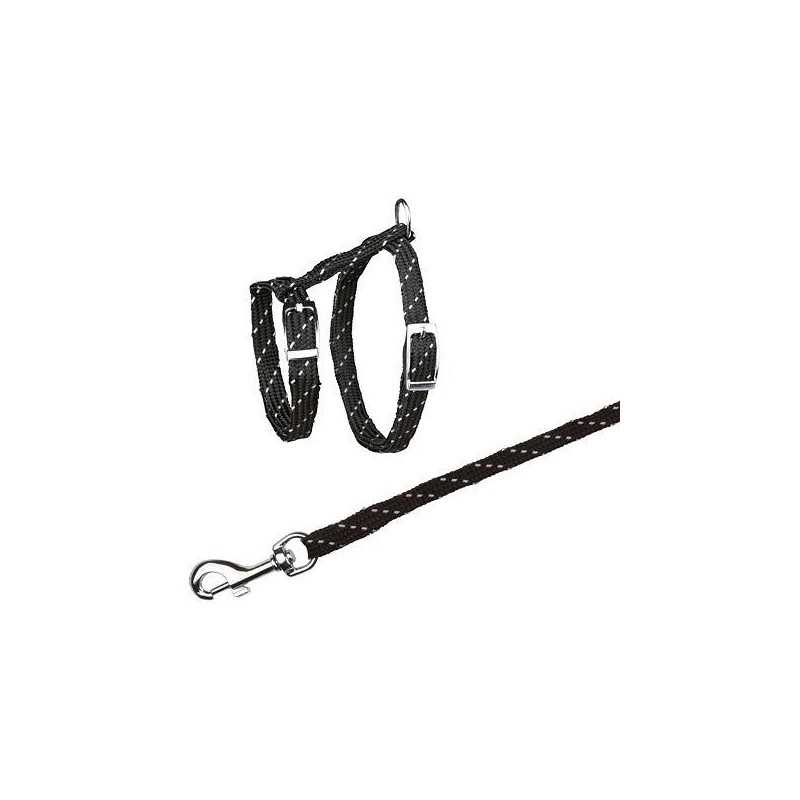 Nylonový postroj reflexní pro koťata, nylon 18-35cm/10mm1,3m