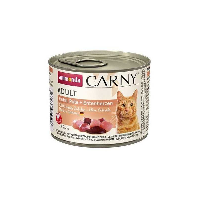 ANIMONDA konzerva CARNY Adult - kuře, krůta+kachní srdce 200g