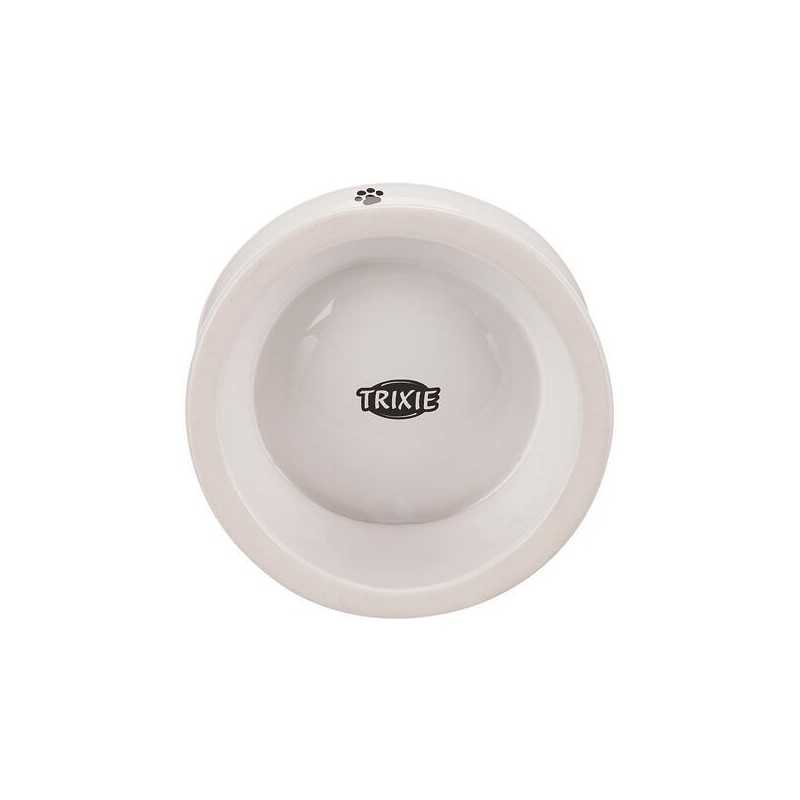 Zvýšená ergonomická keramická miska, 0.15 l/ø 13 cm, bílá