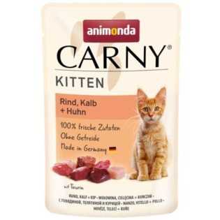 Carny Kitten 85 g hovězí, telecí+kuřecí, kapsička pro koťata