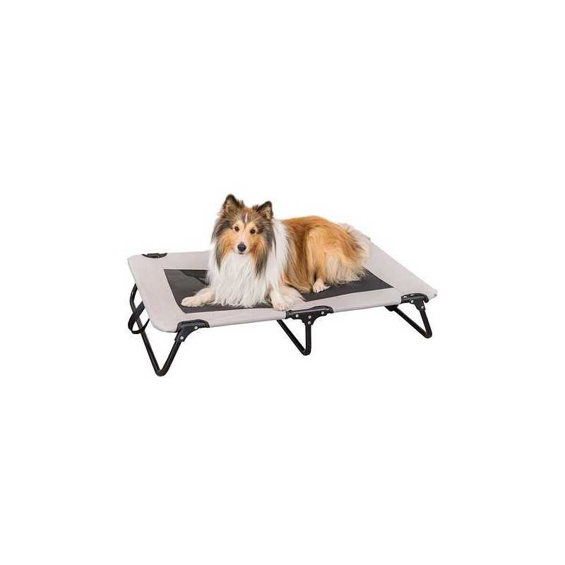 Lehátko se síťkou pro psy, černá/šedá, 79 x 19 x 50 cm, do 15 kg