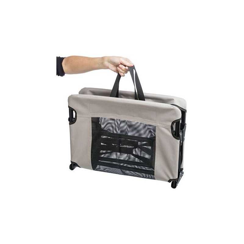 Lehátko se síťkou pro psy, černá/šedá, 79 x 19 x 50 cm, do 15 kg