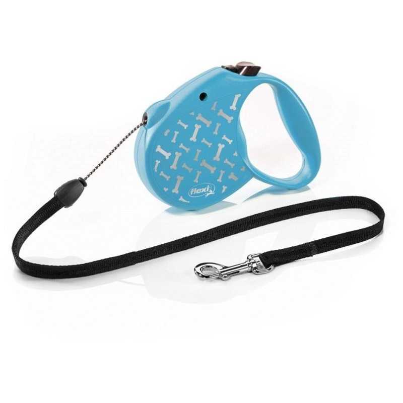 Flexi Standard Bone S lanko 5m/12kg modrá