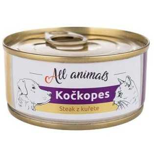 ALL ANIMALS konzerva KOČKOPES steak z kuřete, 100 g