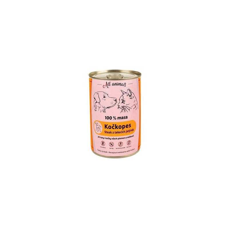 ALL ANIMALS konzerva KOČKOPES telecí jatýrka, 400 g