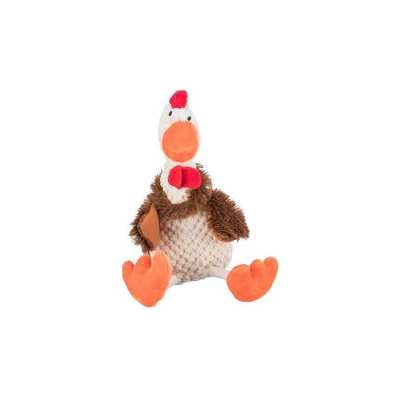 Plyšový kohout sedící, se zvukem 22 cm