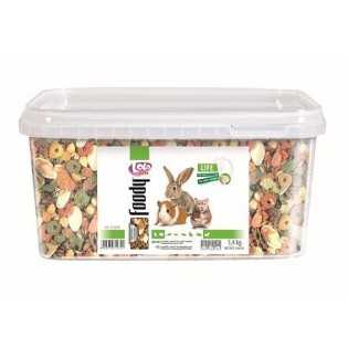 LOLO Foody - exotik mix kompl. krmivo pro hlodavce kyblík 1,4 kg