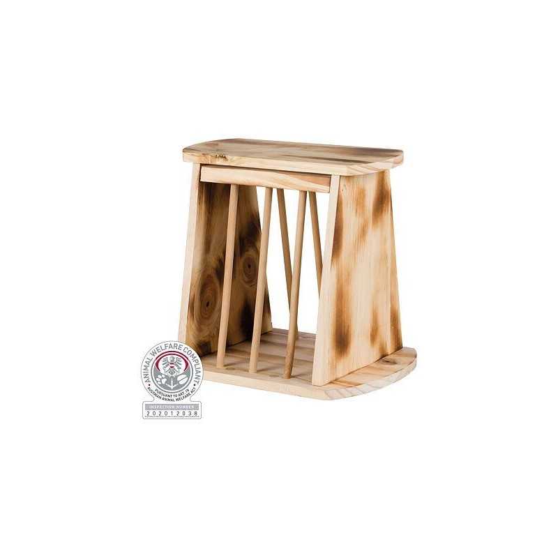 Samostatně stojící krmítko na seno, dřevěné 25 x 22 x 18 cm