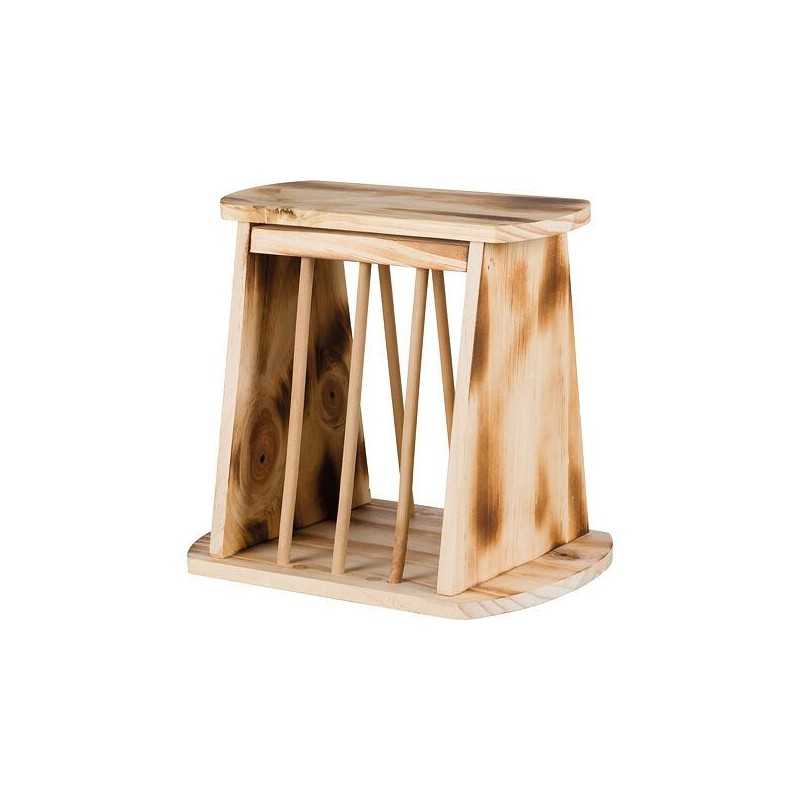 Samostatně stojící krmítko na seno, dřevěné 25 x 22 x 18 cm