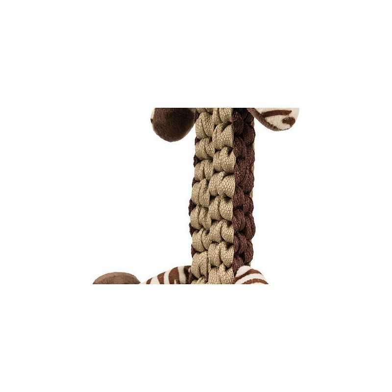 Tygr s opleteným tělem, robustní hračka se zvukem, 32 cm