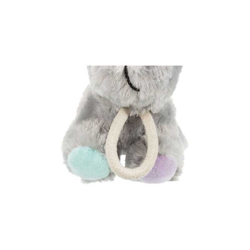 JUNIOR Dog, plyšový pes pro štěně, se zvukem a lanem, 24cm