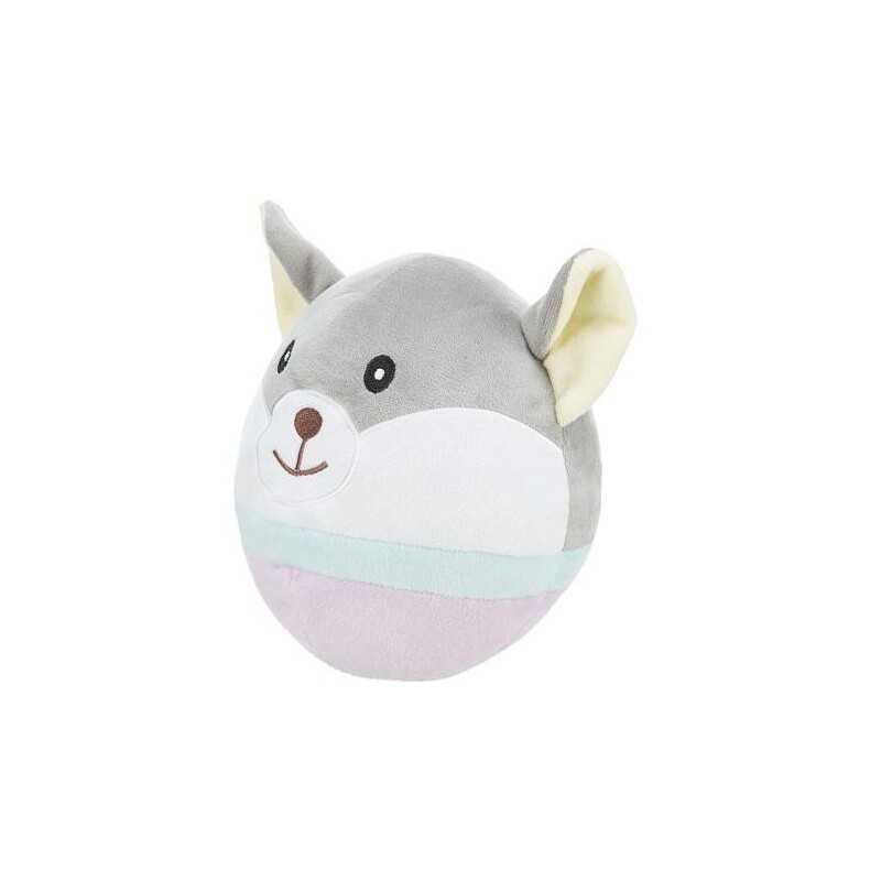 JUNIOR Bear, plyšová medvědí hlava pro štěňata, 20 cm