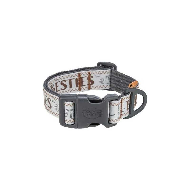 BE NORDIC obojek extra široký, šedá, XS-S: 25-36 cm/ 25 mm