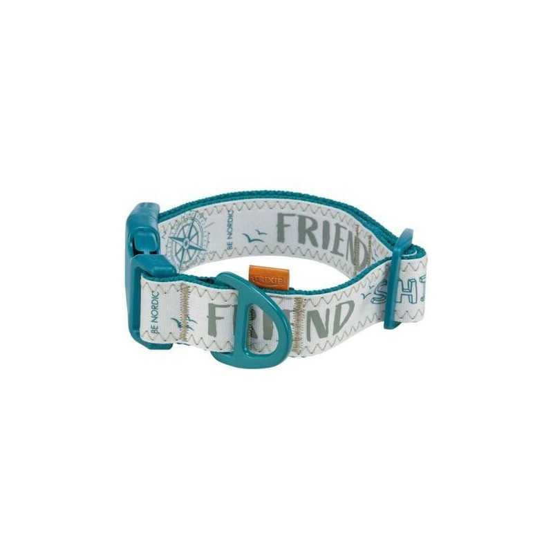 BE NORDIC obojek extra široký, petrolejová, M-L: 40-60 cm/ 38 mm