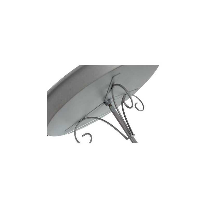 Venkovní pítko - miska na tyči, 1,8 l/ø 35 cm, kov, šedá