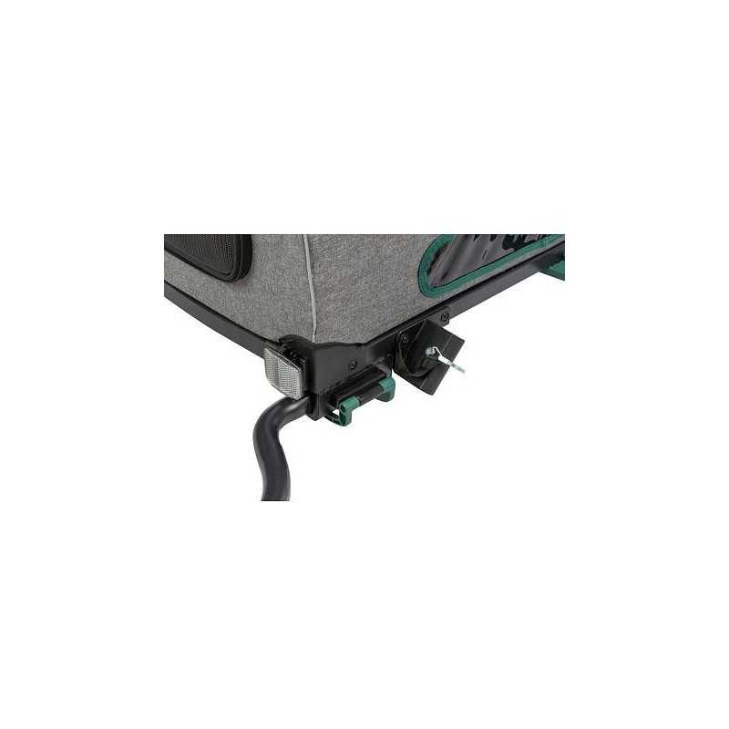 Vozík za kolo, S: 41,5 × 59 × 78/ 130 cm, do 25 kg, šedá/šalvějová