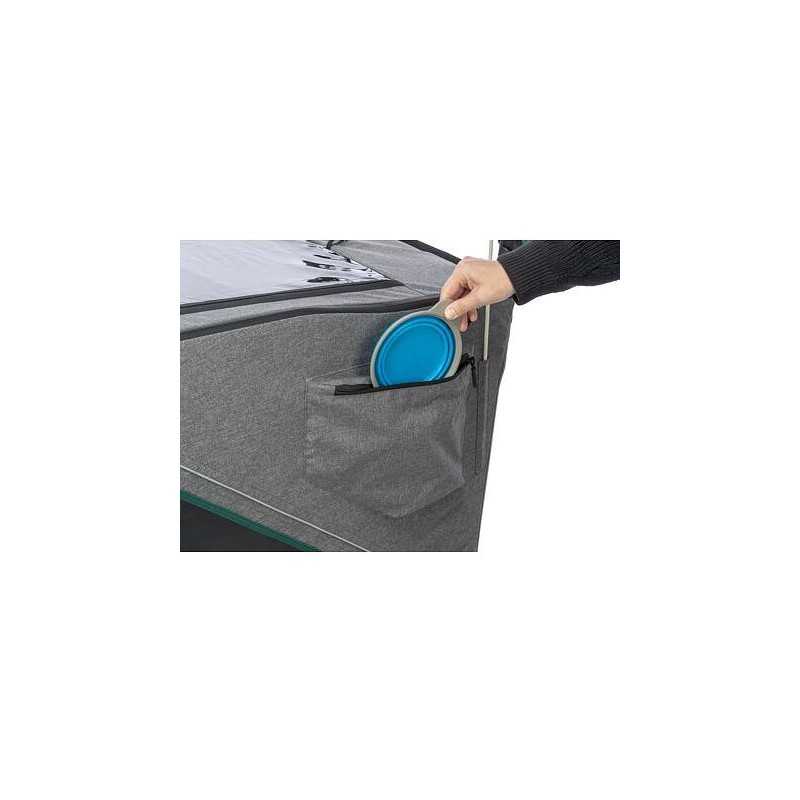 Vozík za kolo, S: 41,5 × 59 × 78/ 130 cm, do 25 kg, šedá/šalvějová