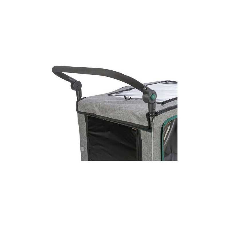 Vozík za kolo, M: 50 × 72 × 87/138 cm, do 35 kg, šedá/šalvějová