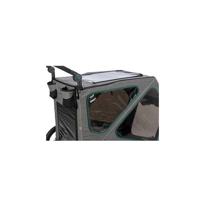 Vozík za kolo, M: 50 × 72 × 87/138 cm, do 35 kg, šedá/šalvějová