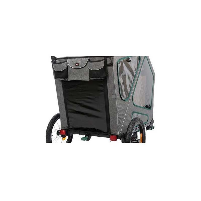 Vozík za kolo, M: 50 × 72 × 87/138 cm, do 35 kg, šedá/šalvějová