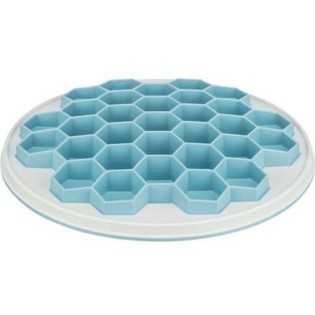 HIVE, talíř k pomalému krmení, ø 30 cm, plast/TRP/TPE, šedá/modrá