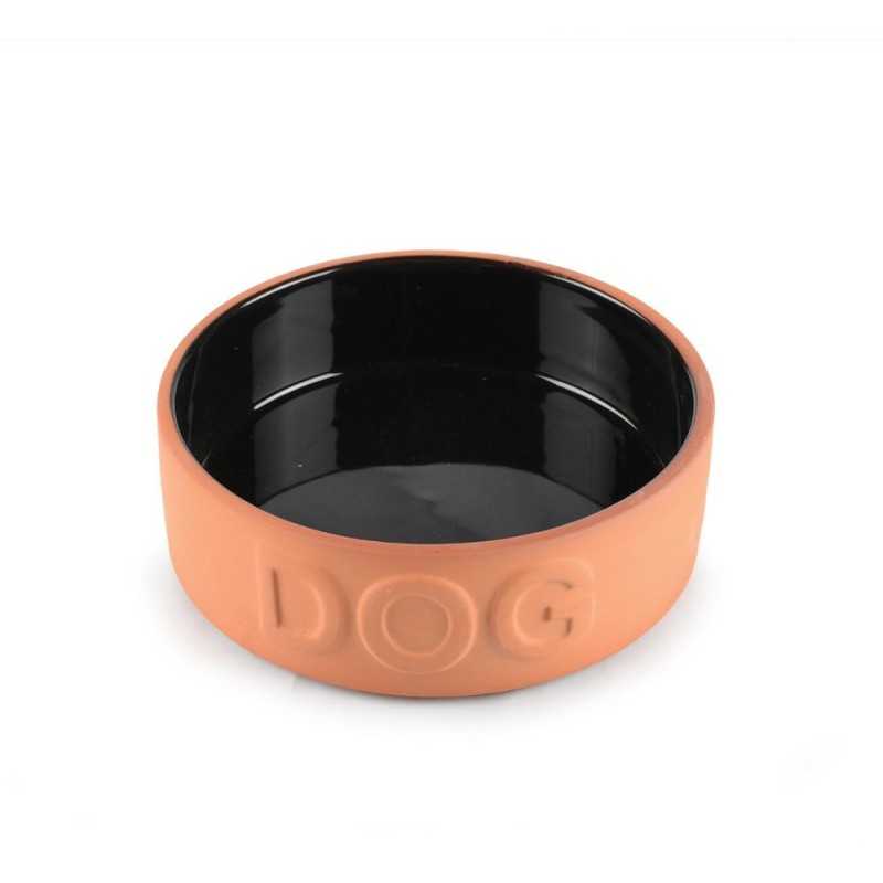 Hliněná miska DOG, vnitřní černá glazura 14,5cm