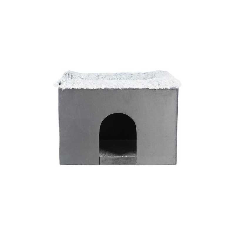 Interiérová boudička HARVEY se schůdky 119x47×50 cm, úložný prostor, šedá