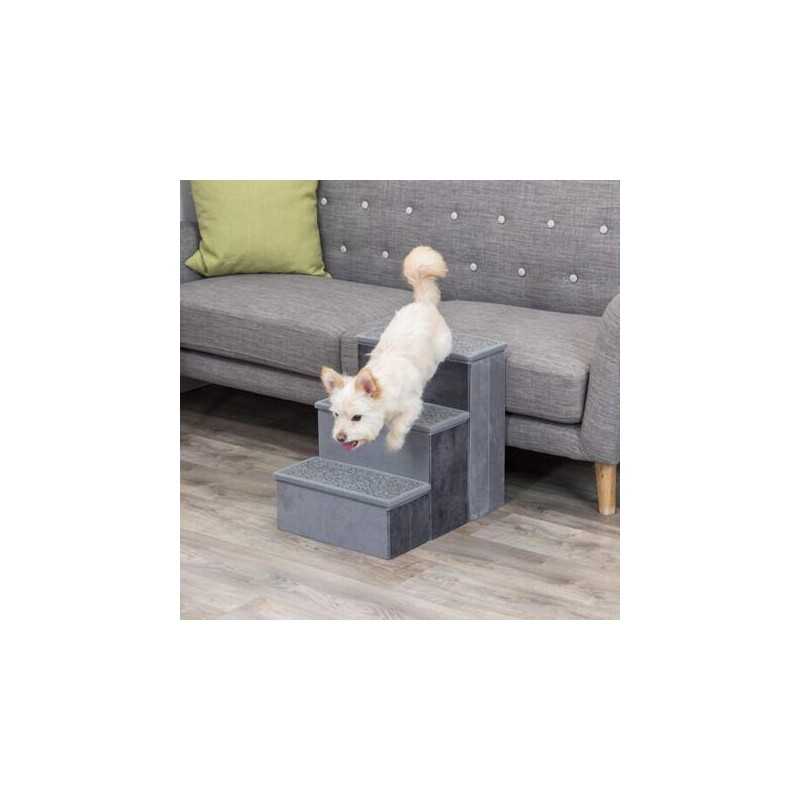 Schůdky s úložným prostorem, 34 x 45 x50 cm, do 50 kg, šedá