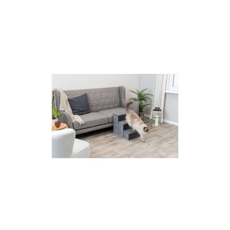 Schůdky s úložným prostorem, 34 x 45 x50 cm, do 50 kg, šedá