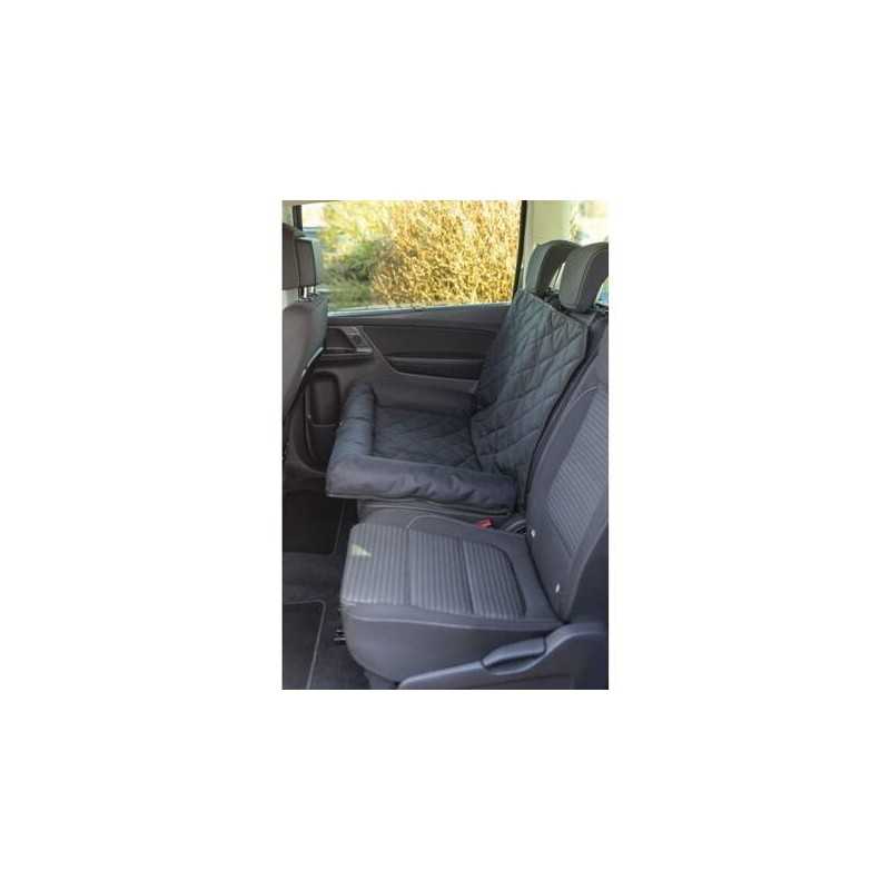 Polštářový potah do auta, dvojitý, 95 × 10 × 50 cm, černá