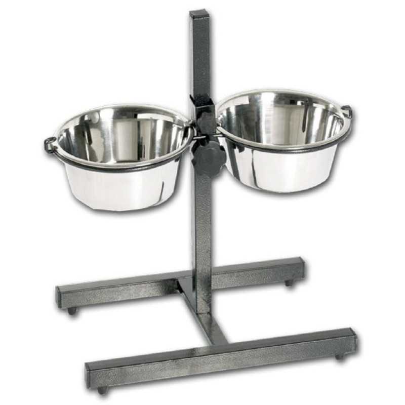 Nerez stojan + misky, 2x4l