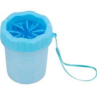 PAW CLEANER - kalíšek k čištění tlapek, silikon/plast, modrá, S-M