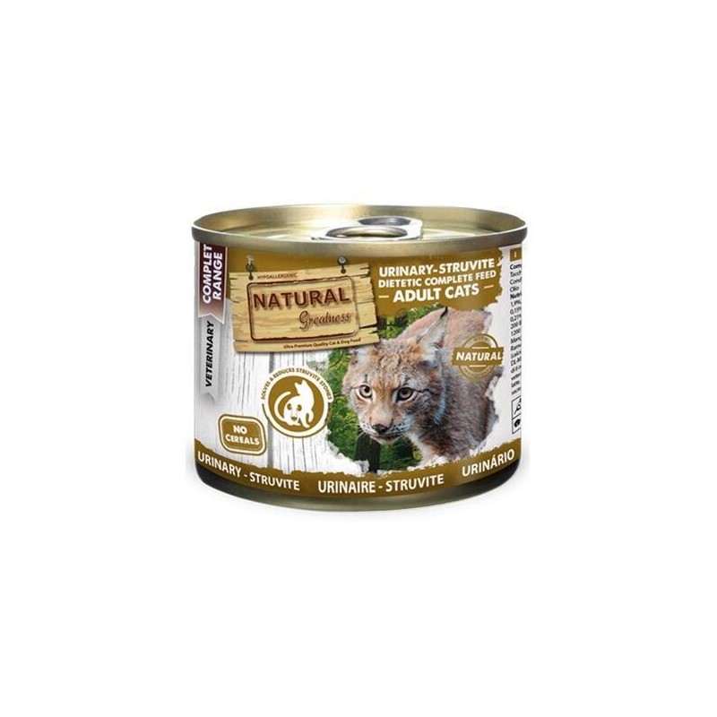 Natural Greatness URINARY-STRUVIT veterinární dieta, konzerva pro kočky 200g