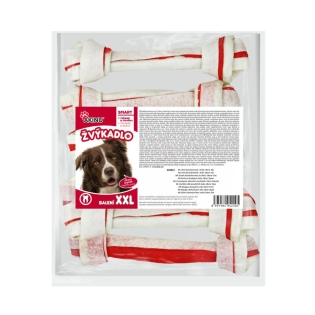 Akinu Uzel z buvolí kůže pamlsek pro psy vícebarevný 18 cm 5 ks