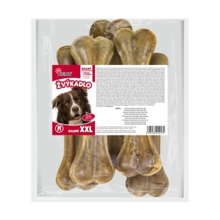 Akinu Kost z buvolí kůže přírodní pamlsek pro psy 22 cm 5 ks