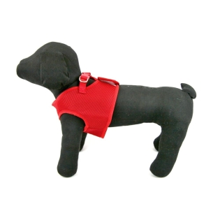 Akinu DELUXE Nylonový postroj pro psy středních plemen červený 48 cm