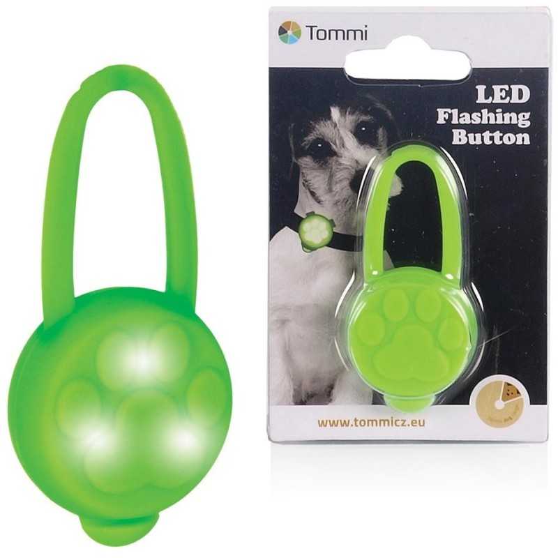 LED přívěsek na obojek silikonový/ zelený