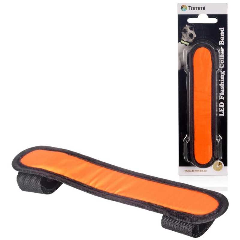 LED pásek na obojek 15cm/ oranžový