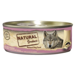 Natural Greatness filet tuňák+krevety, konzerva pro psy 156 g