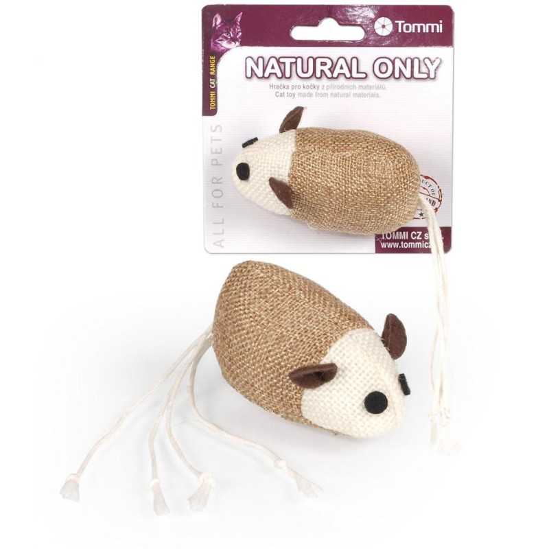 Natural Only - myška hnědá s bílým ocáskem, 8cm