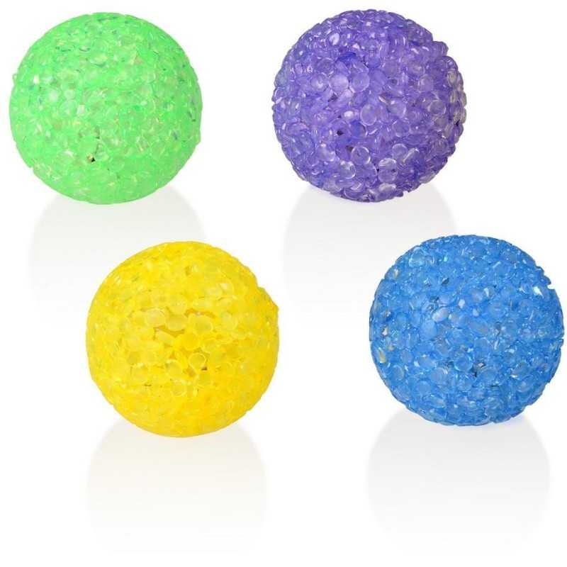 Míček glitter s rolničkou, 4cm