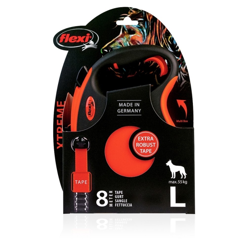 flexi Xtreme L pásek 8m/55kg, oranžová
