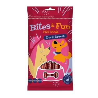 Akinu BITES & FUN Kachní prsíčka pamlsek pro psy 85 g
