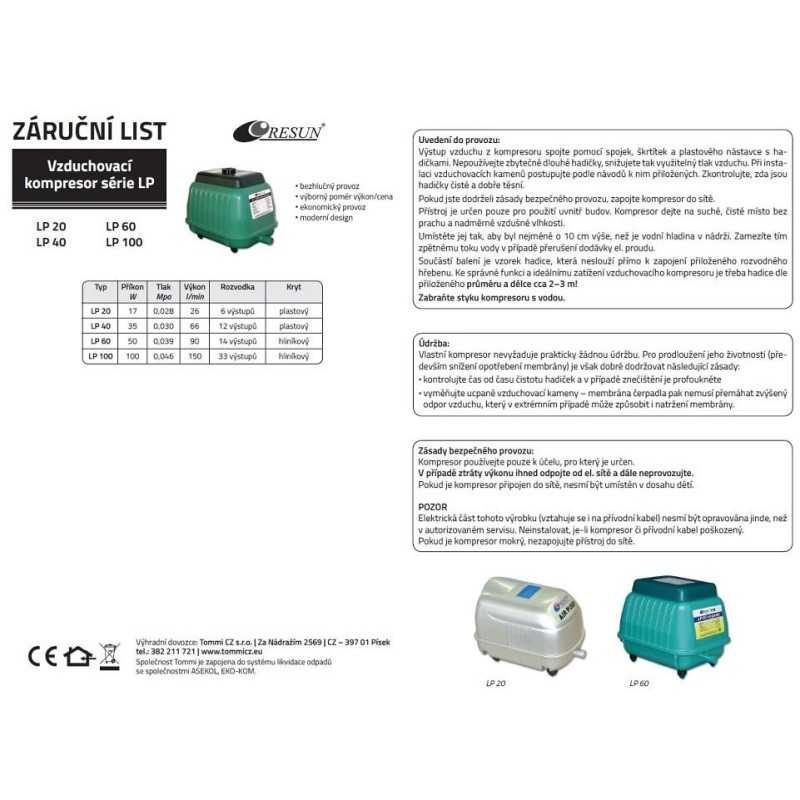 Vzduchovací kompresor LP-40