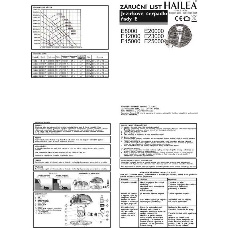 Jezírkové čerpadlo E25000