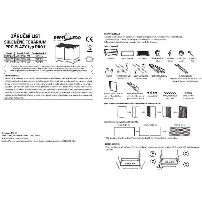 ReptiZoo Terárium RK0107, 60x45x45cm