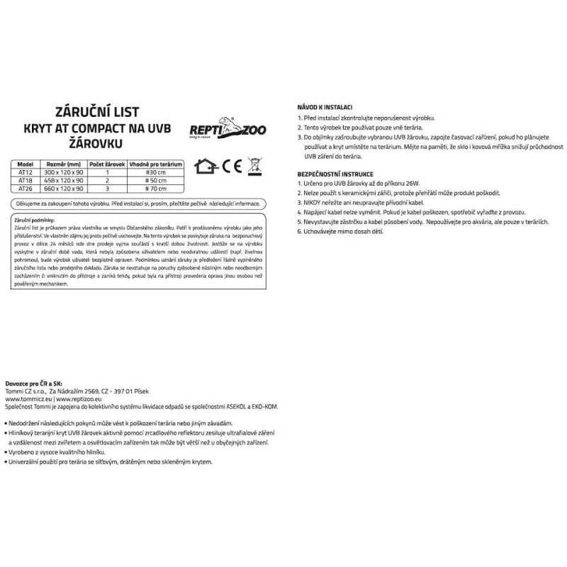 ReptiZoo Osvětlovací kryt Compact, 66cm