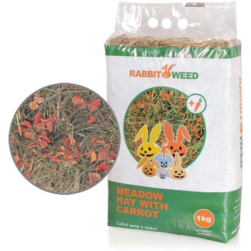 Rabbit Weed seno luční s mrkví, 4x 1kg, cena za 1ks