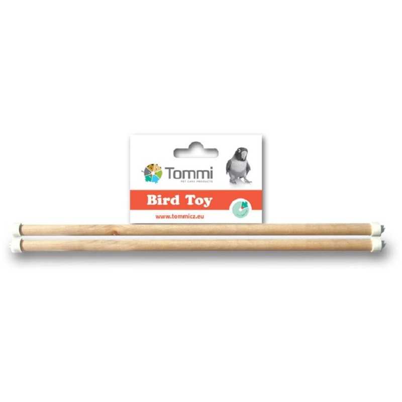 Dřevěné bidýlko pro exoty, 2 ks, 30 cm