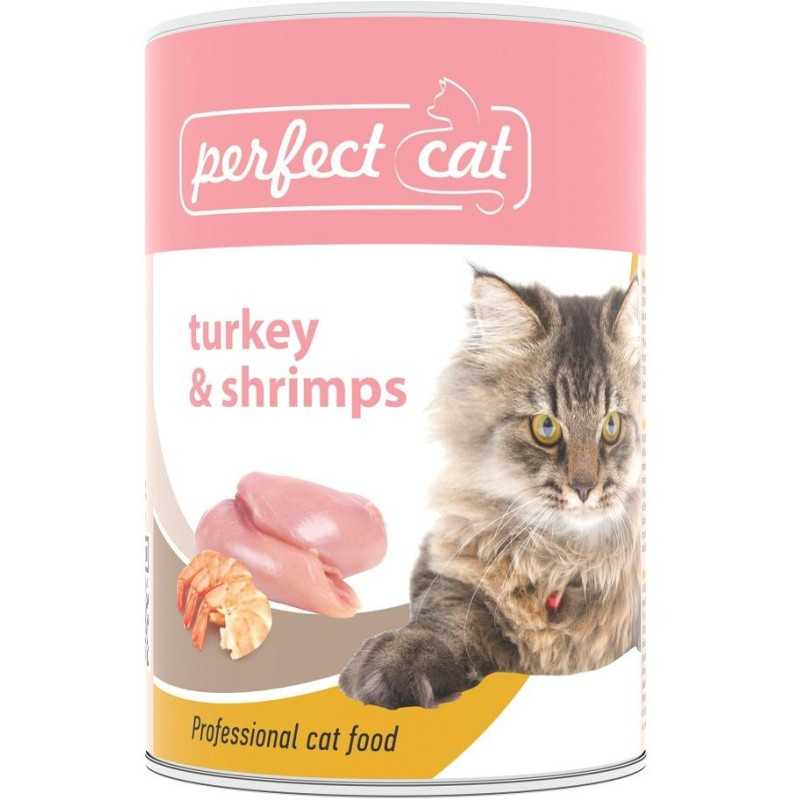 Perfect Cat Turkey&Shrimps (krůtí&krevety) 400g